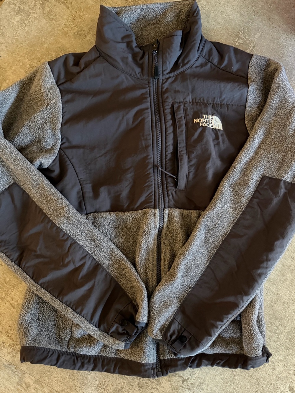 The North Face Gray and Black Insulated Fleece Performance Jacket